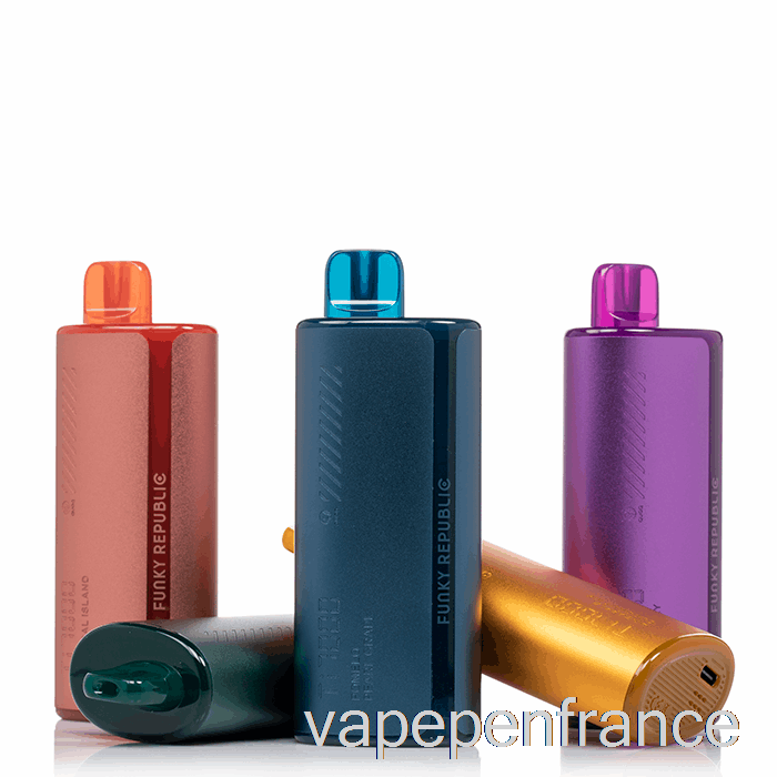 Funky Lands Ti7000 Stylo Vape Jetable Myrtille Rose Menthe